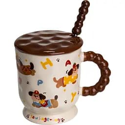 Чашка фарфоровая Sausage Dog 400 мл бежевый FM-17B