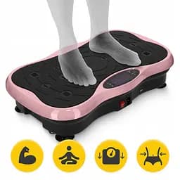 Віброплатформа для тренувань 4FIZJO Ultra+ з пультом та еспандерами Black/Pink (P-5905973402880) - мініатюра 9