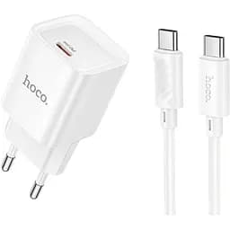 Сетевое зарядное устройство Hoco C146A PD 20W USB Type-C с кабелем Type-C 1 м