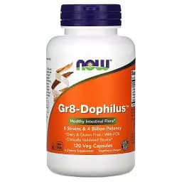 Пробіотики для поліпшення шлункового тракту Now Foods Gr8-Dophilus 120 вегетаріанських капсул