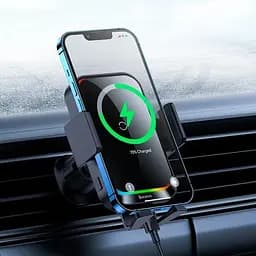 Тримач Baseus Halo Electric Wireless Charging Car Mount з бездротовою зарядкою 15 W (SUDD000001) - мініатюра 6