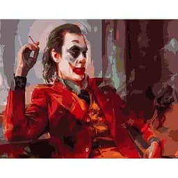 Картина за номерами Strateg ПРЕМІУМ Погляд Джокера розміром 40х50 см (GS357) 4823113842796