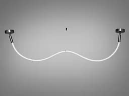 Сучасна світлодіодна люстра шланг, 17W, чорний хром