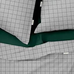 Комплект постільної білизни Cosas Grey geometry CS4 Євро сірий (CellAshgrey_91GreenDark_200) - мініатюра 3