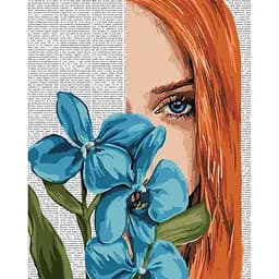 Картина за номерами "Барвиста поезія: Блакитна орхідея" ©art_selena_ua Ідейка KHO8583, 40x50 см