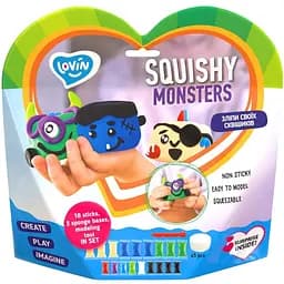 Набор для лепки Lovin Squishy Monsters 70130 с воздушным пластилином