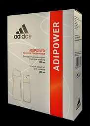 Набір для чоловіків Adidas 2020 Дезодорант-антиперспірант Adipower, 150 мл + Гель для душу 3in1 Body hair and face 250 мл - мініатюра 2