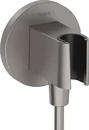 Шланговое подсоединение Hansgrohe FixFit Porter S с держателем Brushed Black хром 26888340, Шлифованный черный хром