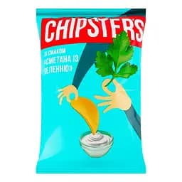 Чипси картопляні Chipster's Сметана із зеленню 60 г