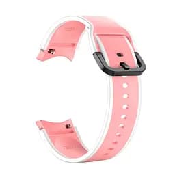 Браслет Double Line для Samsung Galaxy Watch 6 Classic 43mm 6 Classic 47mm - рожево-білий ширина кріплення 20мм силікон Watchbands (W12-8WB87329314) - мініатюра 2