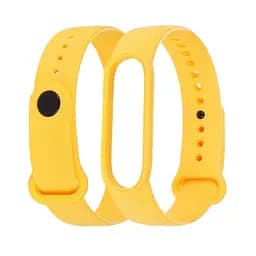 Силиконовый ремешок для Xiaomi Mi Band 5/6 цвет 09 ярко-желтый