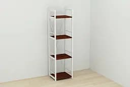Етажерка 4/34 Ferrum-decor Серії Коннект 120x34x28 білий ДСП Венге 16мм (FRD-105525) - мініатюра 7