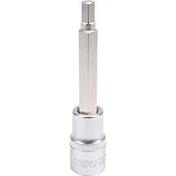 Головка торцевая Yato квадрат 1/2" HEX M7 L= 100 мм удлиненная (YT-04393)
