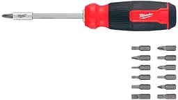 Отвертка, 14 насадок, рукоятка двухкомпонентная, Hex, PH, SL, PZ, Torx, сталь Milwaukee hoz0014183
