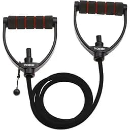Еспандер трубчастий з ручками York Fitness 17-20кг, чорний