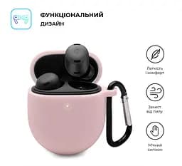 Силіконовий чохол для навушників Google Pixel Buds Pro, Hang Case, рожевий, ультратонкий захисний кейс товщиною 2 мм, захист від подряпин, пилу та ударів, компактний, з карабіном для кріплення, ArmorStandart (ARM75515) - мініатюра 2