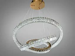 Підвісна LED-люстра Diasha MD6027/800+600+400S-gol для вітальні, зали та сходів, 270 W, 82 см, 17-35m2 - мініатюра 4