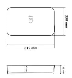 Умивальник VBI Triest anthracite marble накладний VBI-012717, Мрамор - мініатюра 2