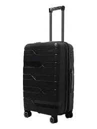 Валіза середня M поліпропілен Milano bag 0306 65×42×28см 56л Чорний - мініатюра 2