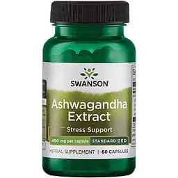 Екстракт ашваганди Swanson Ashwagandha Extract Standardized 450 мг 60 капсул (2023-10-4056)