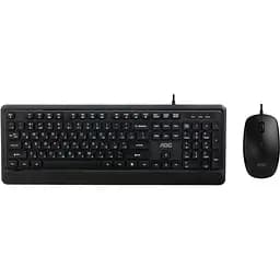 Комплект AOC KM220B USB UA Black (KM220B/97) - мініатюра 1