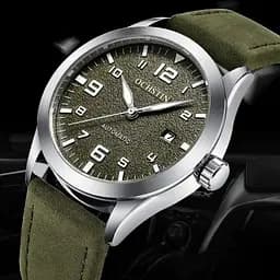 Водостійкий механічний годинник Ochstin Military silver - мініатюра 2