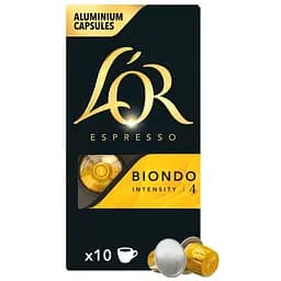 Кава мелена в капсулах Nespresso L'OR Espresso Biondo Intensity #4, 10 шт. 52 г