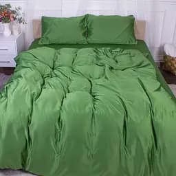 Пододеяльник на молнии MirSon Salad 23-0010, искусственный шелк, 210х143 см, зеленый