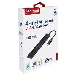 Концентратор Promate USB Hub 4 ports litehub-4.black (litehub-4.black) - мініатюра 2