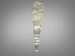 Поразительно красивая, эксклюзивная хрустальная люстра, 37 ламп, серебряная