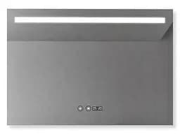 Дзеркало Dusel DE-M3021 80x65 з годинником, Білий - мініатюра 4