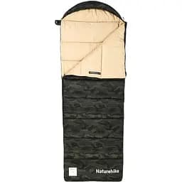 Спальный мешок с капюшоном Naturehike M320 CNK2350WS023 левый зеленый камуфляж