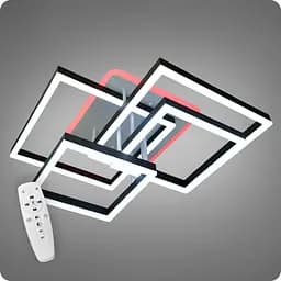 Люстра світлодіодна 517 Dlight 3color з пультом 145Вт Чорний (01865)