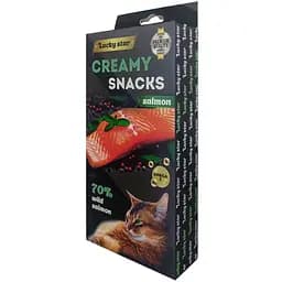 Лакомство для кошек Lucky Star Пюре из мякоти лосося 60 г (6 шт. по 10 г)