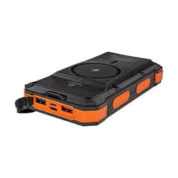 Повербанк з сонячною панеллю 20000mAh Power Bank Kraft KPB-U2230WFCSL Orange бездротова зарядка LED-ліхтар (43-00064) - мініатюра 4