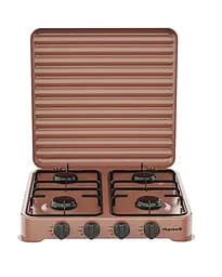 Настільна газова плита ViLgrand VGP-4042 Brown з кришкою на 4 конфорки 88099 - мініатюра 5