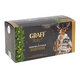 Уцінка. Чай чорний байховий Graff Winter story з корицею та яблуком у пакетиках 36 г (20 шт. х 1.8 г) - мініатюра 3