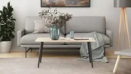 Стіл журнальний Монтана Ferrum-decor 45x100x50 Чорний метал ДСП Дуб Сан-Марино 16 мм (FRD-106716) - мініатюра 6