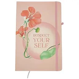 Блокнот на резинке Маlevaro Цветы дизайн 3 А5 13.6×20.8 см твердая обложка 80 листов (761322ML-3)