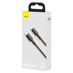 Кабель Baseus High Density Braided Fast Charging Data Cable Type-C to iP PD 20W 1 м Чорний - мініатюра 2