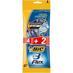 Бритва чоловіча BIC Flex 3 без змінних картриджів 4+2 шт.