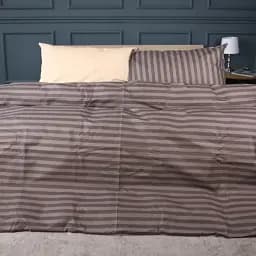 Комплект постільної білизни MirSon Ranforce Elite Elegant Stripes 110х140 см бежевий/шоколадний (2200011018621)