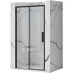 Душевые двери Rea Rapid Slide 130 REA-K6403, прозрачный, черный