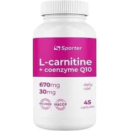 Жиросжигатель Sporter L-Carnitine + Q10 45 капсул