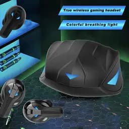 Бездротові ігрові Bluetooth навушники TWS K53 із зарядним кейсом та індикатором заряду Чорний - мініатюра 7