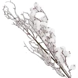 Гілочка декоративна Yes! Fun з білими ягодами 23 см біла (973251)