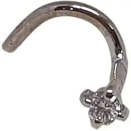 Золота сережка-пірсинг Астор в ніс з діамантом. 1122121Р_Б/2