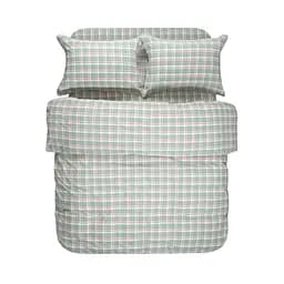 Постельное белье Lotus Home - Checked Caledonia мятный семейный