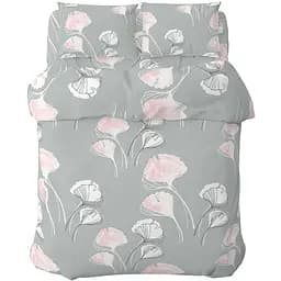 Комплект постільної білизни Home Line Гінко Білоба 215х143 см сіро-персиковий (173304)
