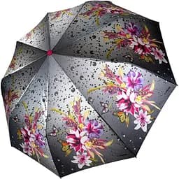 Женский складной зонтик полуавтомат Toprain 97 см серый